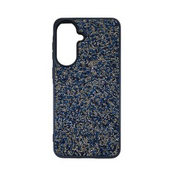 Capa de Silicone Dura de Designer com Cristais de Diamante para Samsung Galaxy A57 Preto